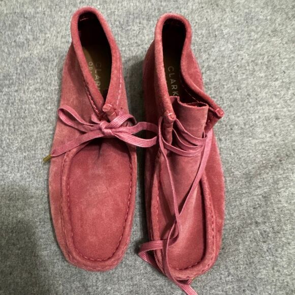 Clarks Original Wallabee boots in deep pink suede size 7 - Picture 3 of 10